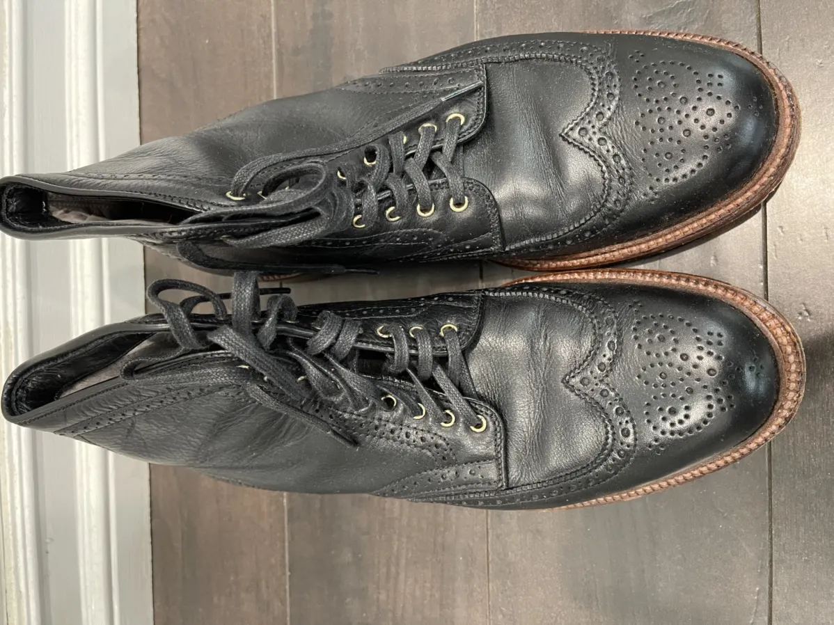 Alden Black Lady Calf Wingtip Boot