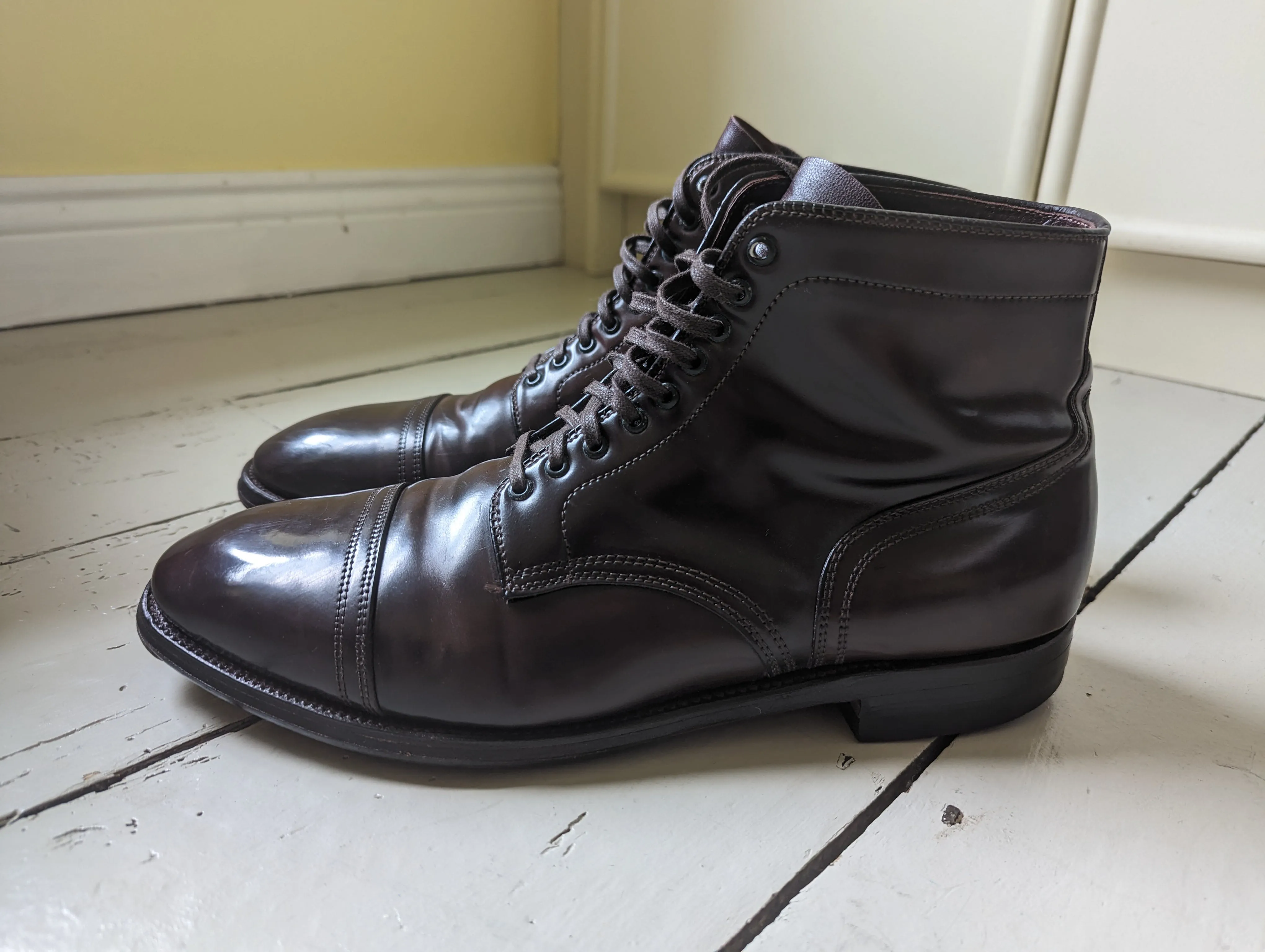 Alden x Anatomica Boots US11B/D Modified Last Shell Cordovan