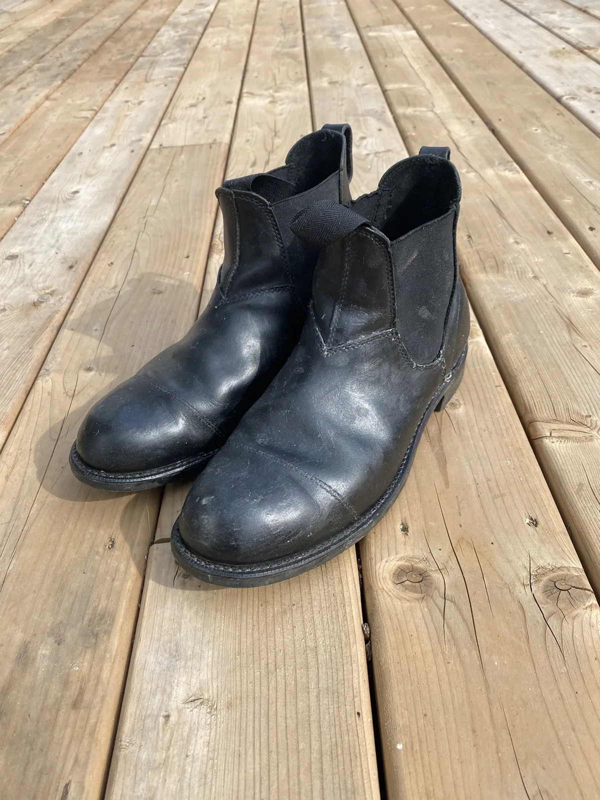 Canada West Boots Black Leather Chelsea Boots -Handmade