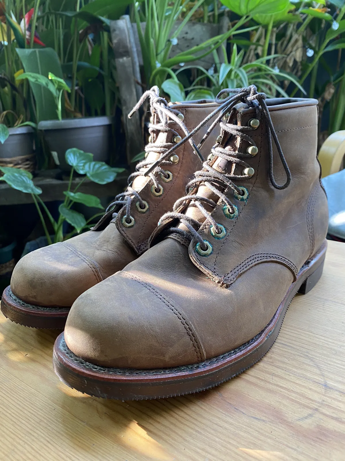 Chippewa x LL Bean iron works boots