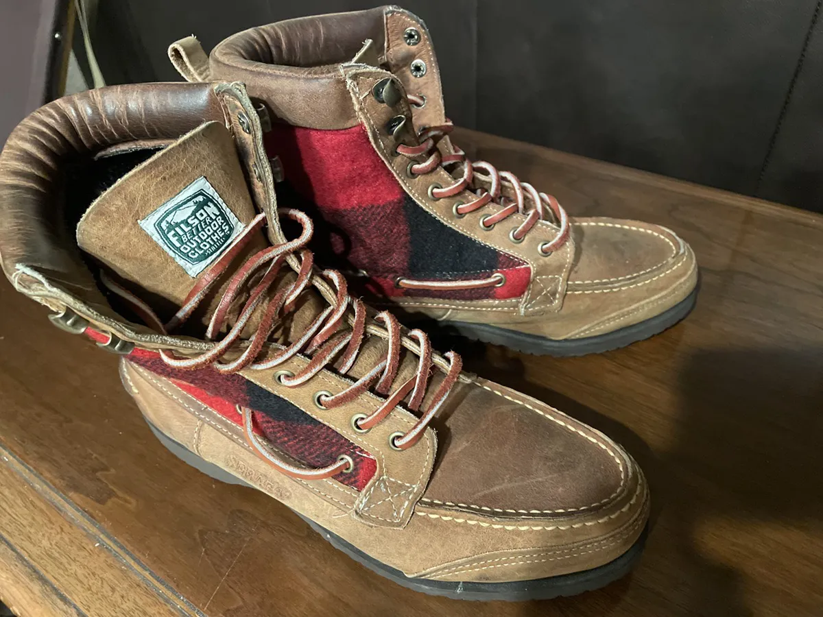 Filson x Sebago Mackinaw Wool Leather Boots Mens 8.5