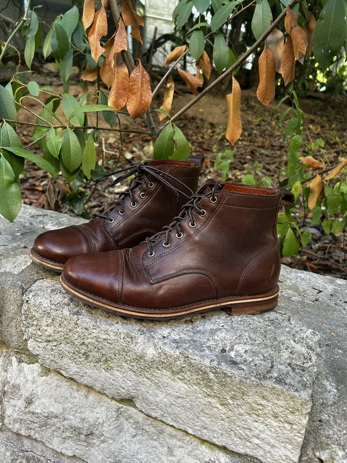 Helm Brown Leather Boots Size 8.5 D