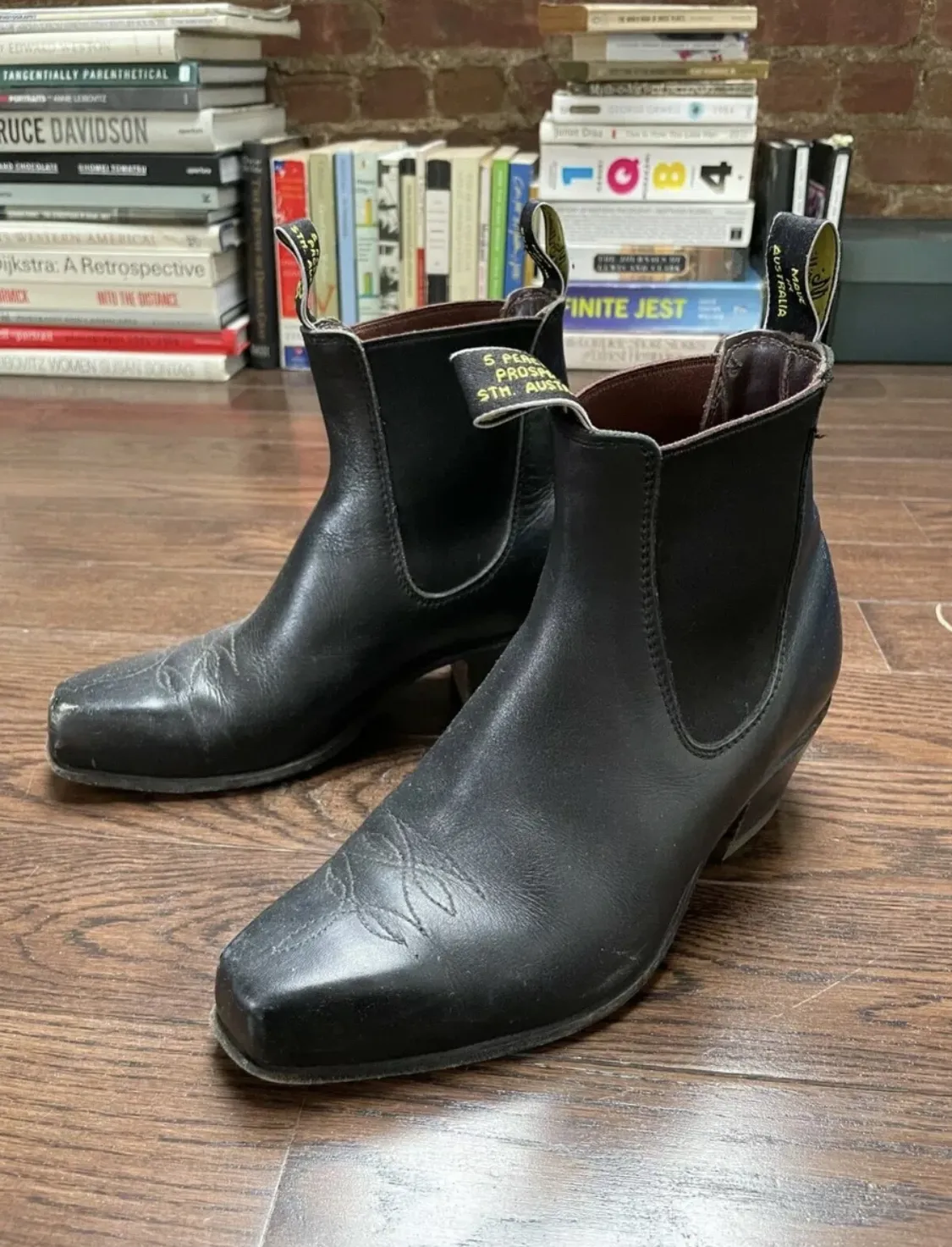 RM Williams Santa Fe Black Chelsea Western Boots 6G/US 7