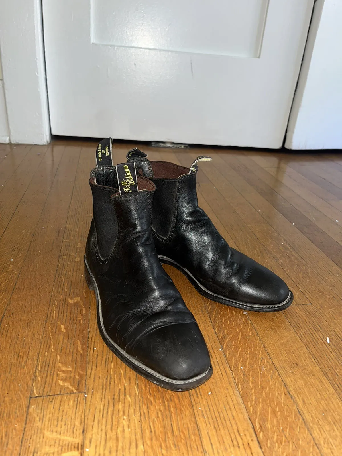 RM Williams Black Leather Boots