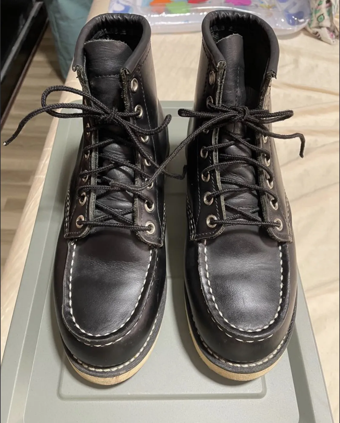 Red Wing Boots Moc 8130 Black Chrome Size 4E