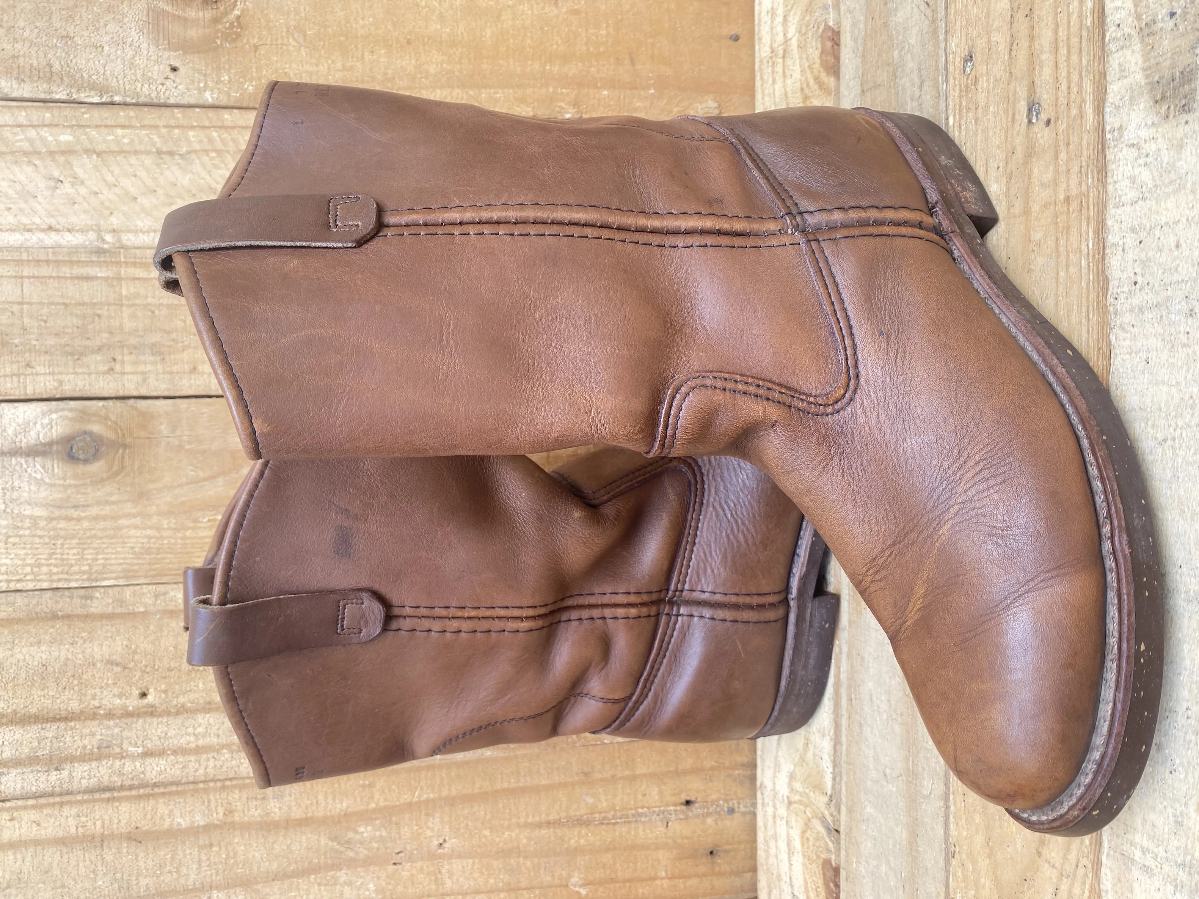 VTG Red Wing Pecos Brown Pull-On Western Cowboy Work Cork