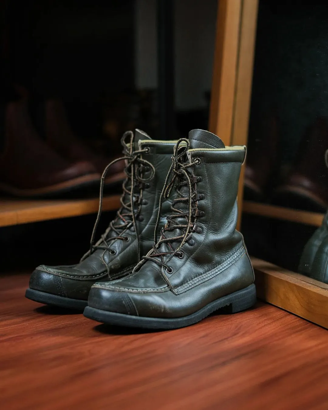 Redwing Irish Setter 25297 Green Katanga Logger Boots Rare