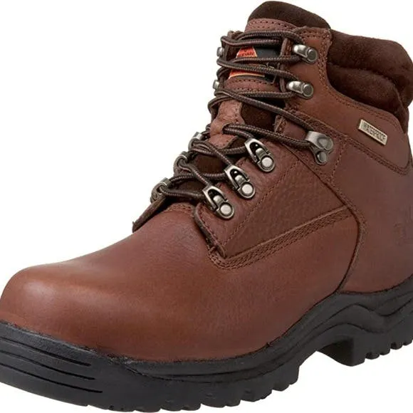 Thorogood 6" Oblique Work Boots Brown Leather Lace-up Boot