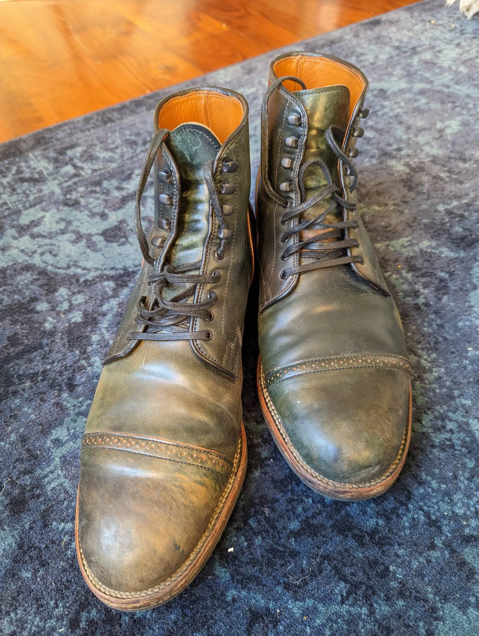 Viberg SB Black Scuffed Shell Cordovan/ Size 9 Viberg