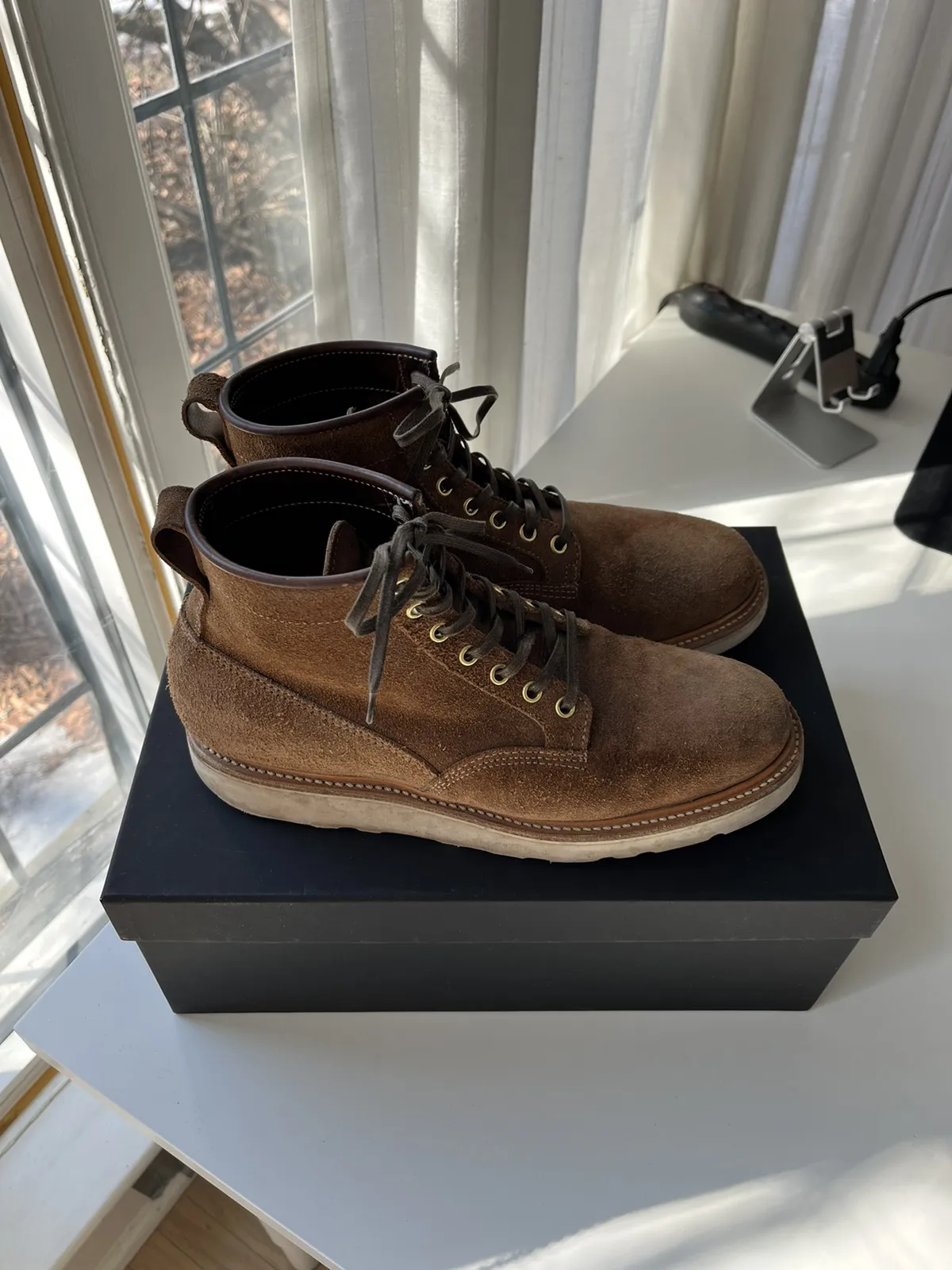 Viberg Scout Boot in Natural Chromexcel Roughout