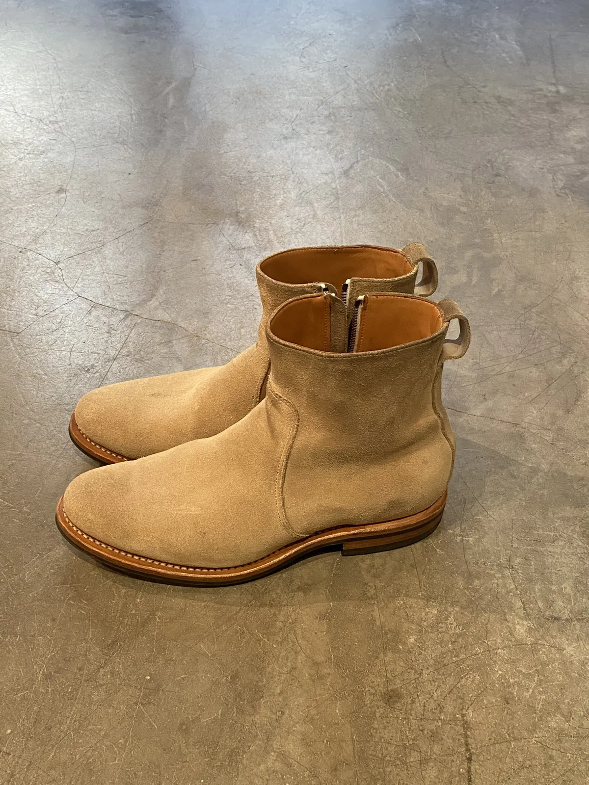 Viberg milkshake suede sidezip - 2050 last