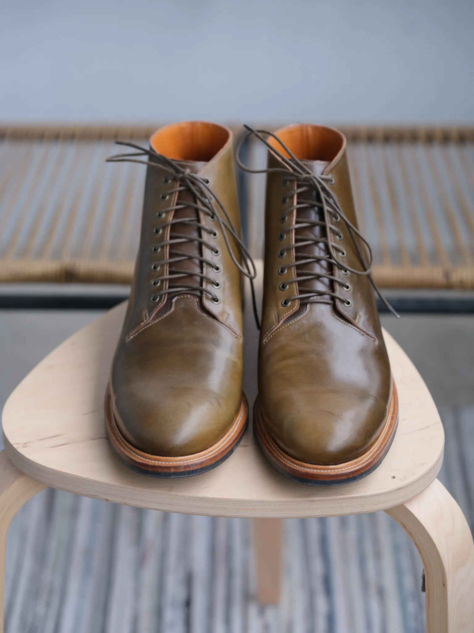 Wholecut Derby Boots - Calvados Shell
