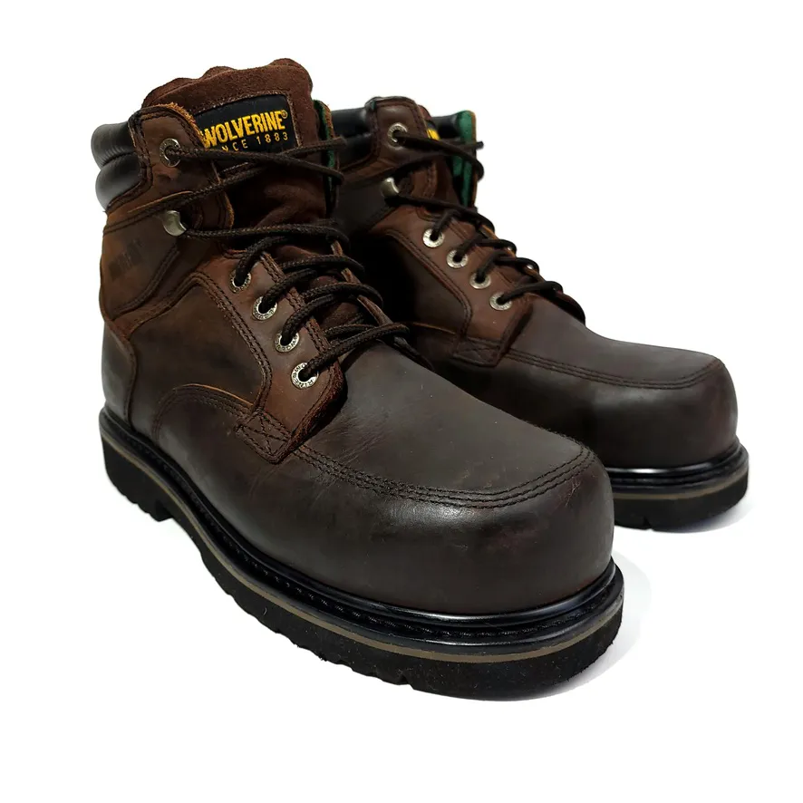 WOLVERINE Steel Toe Oiled Leather Workwear Utility Boots