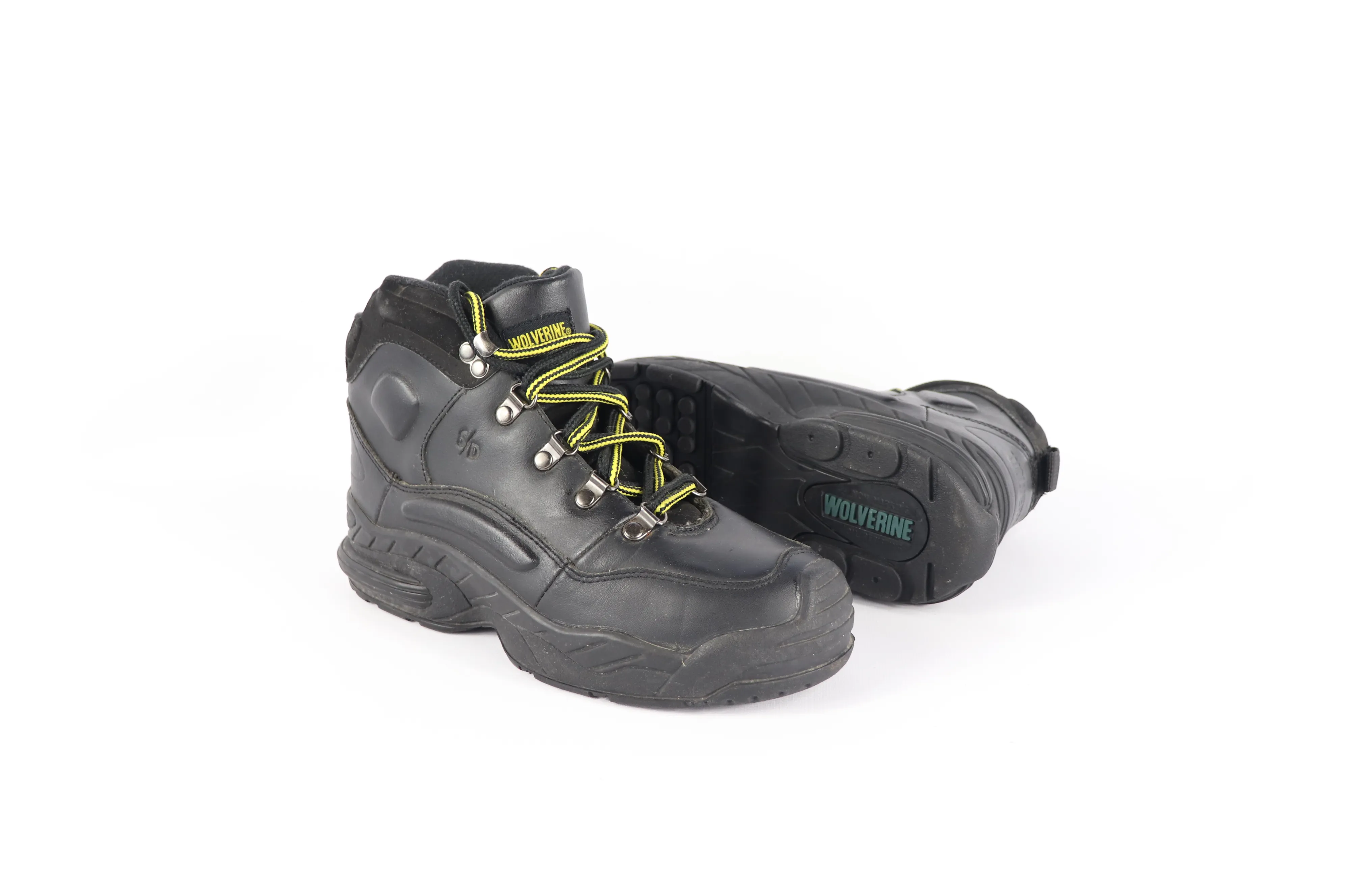 Vintage New Wolverine Mens 7.5 W Padded Steel Toe SD Leather Safety Work Boots