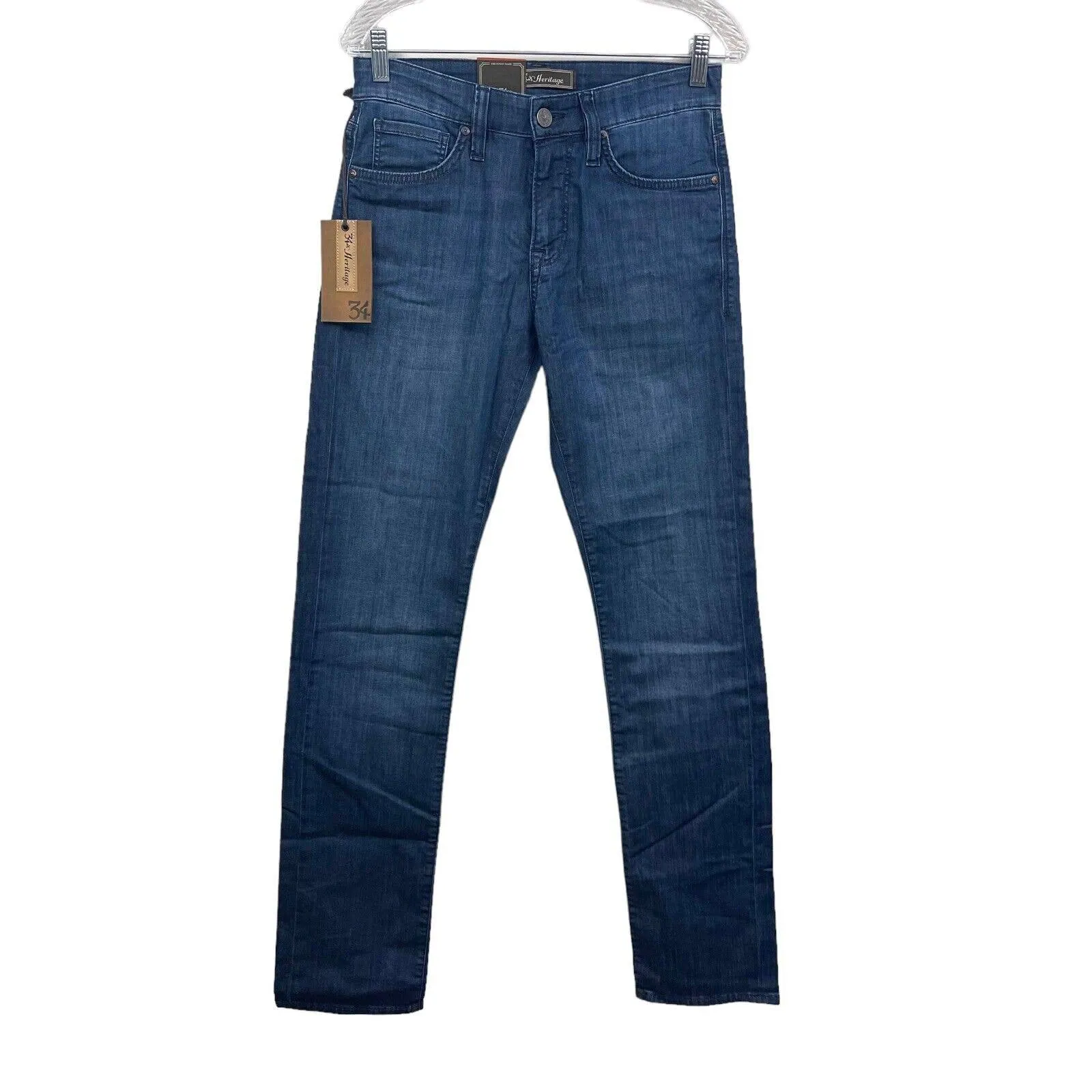 34 Heritage Courage Jeans Mid Rise Straight Leg Zip Fly Blue