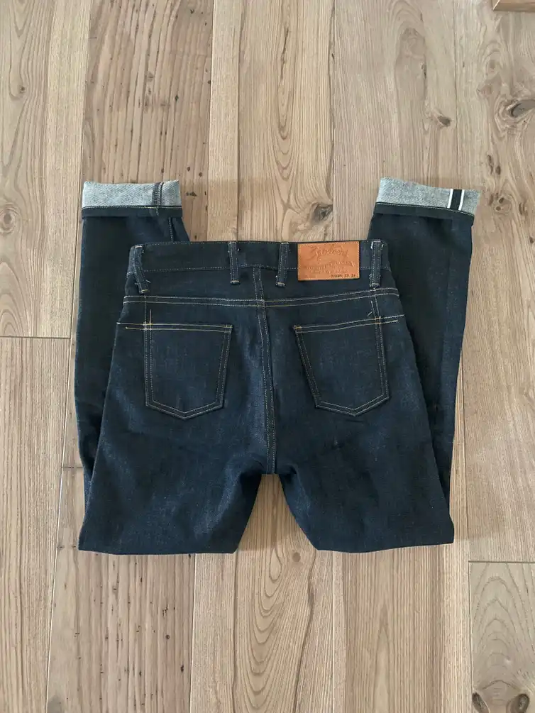 3sixteen + 77BSP Slim Skinny Fit Indigo Selvedge Jeans
