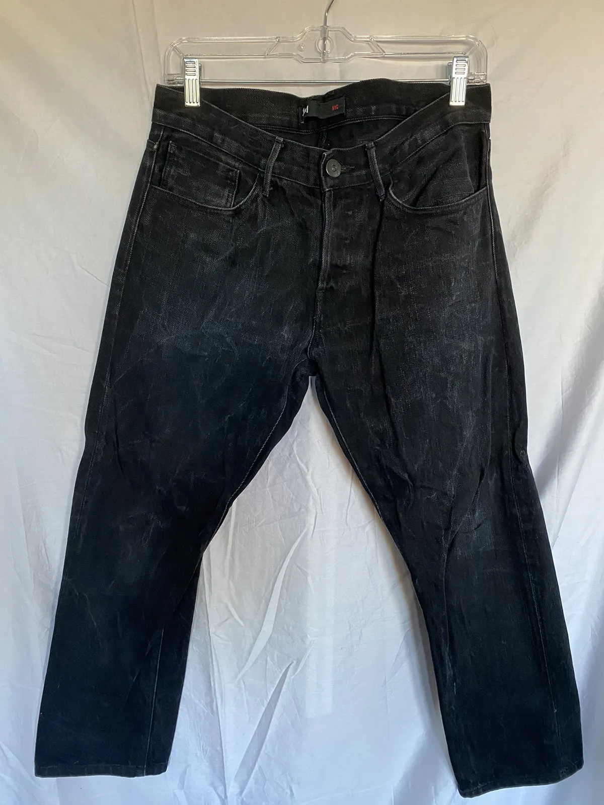 3x1 slim straight black denim
