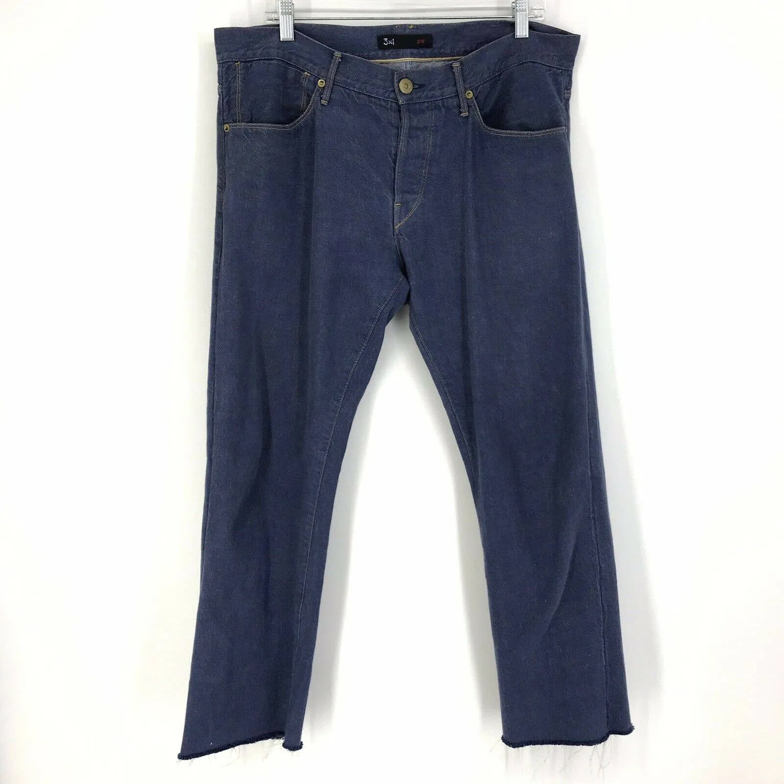3 X 1 Mens Sz 36 M5 Mario Jeans Low Rise Selvedge Edge Denim