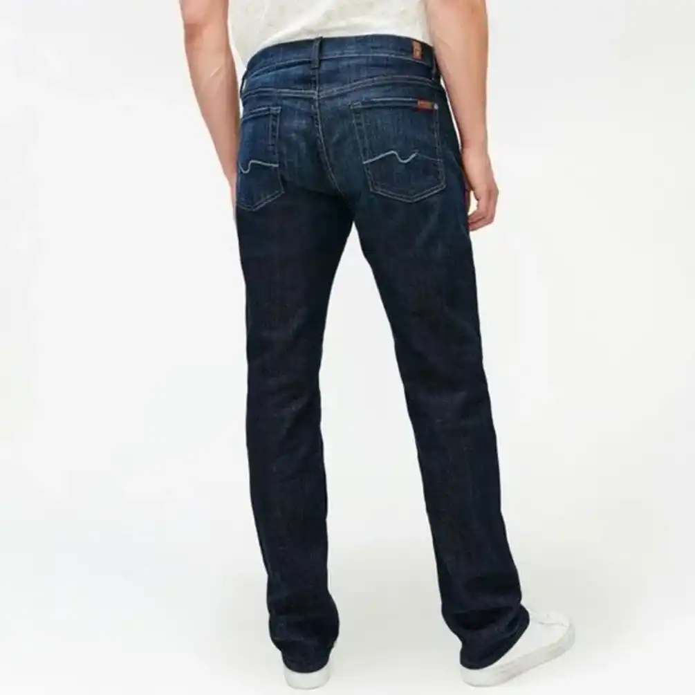 7 FOR ALL MANKIND STANDARD BUTTON FLY DARK JEAN