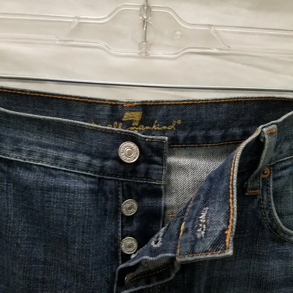7 For All Mankind Jeans 38x28 Button Fly EUC