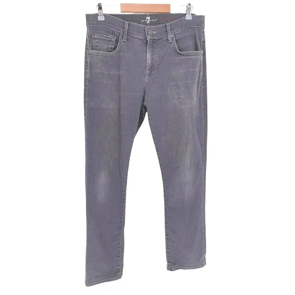 7 For All Mankind The Straight Jeans Gray
