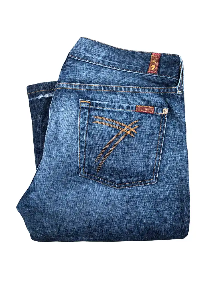 RARE Vintage 7 For All Mankind Jeans Size 30 Blue