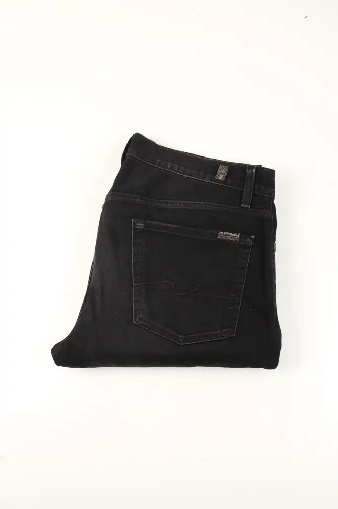 37134 7 For All Mankind Standard Black Men Jeans size 34