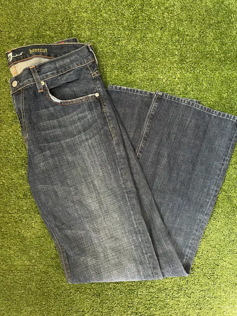7 For All Mankind Bootcut Dark Wash Denim Jeans Size 34