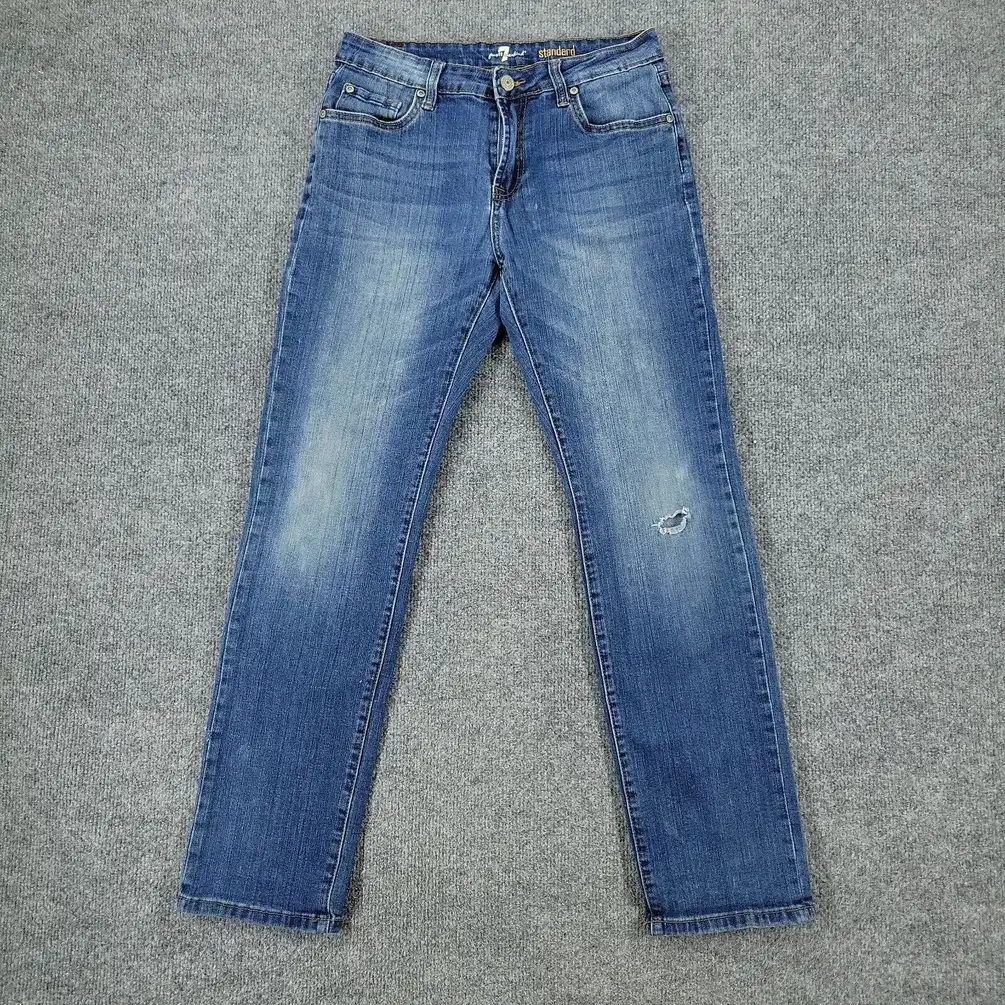 7 For All Mankind Jeans Boy's 14 Blue Standard Straight Denim Dark Wash (27x27)