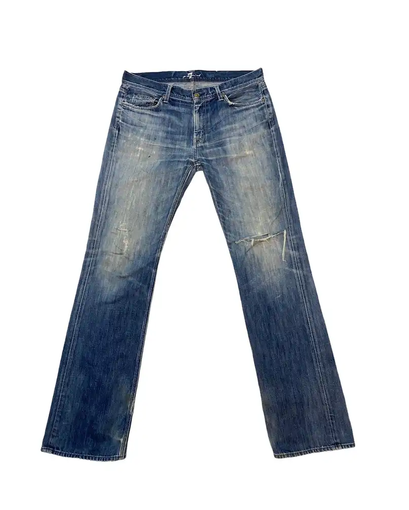 7 For All Mandkind Distressed Denim Pant