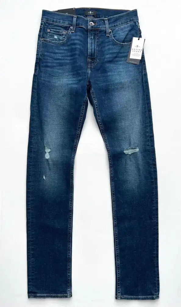 7 For all Mankind Active Sport Paxtyn Skinny Rip Denim Jeans