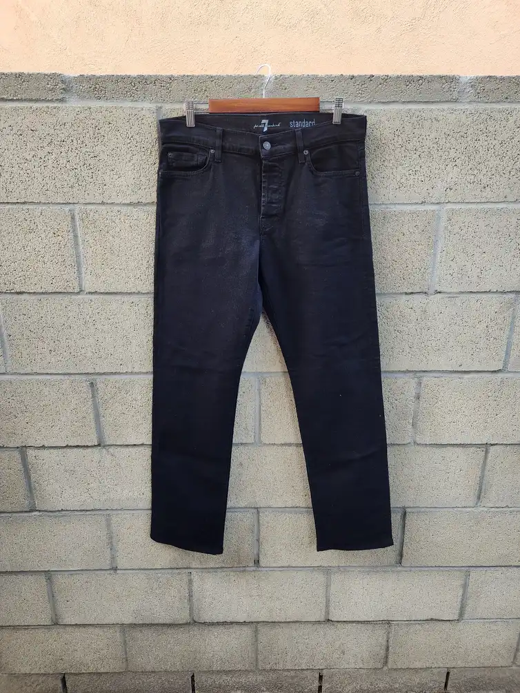 7 For All Manking The Standard Black Jeans Mens Size 33