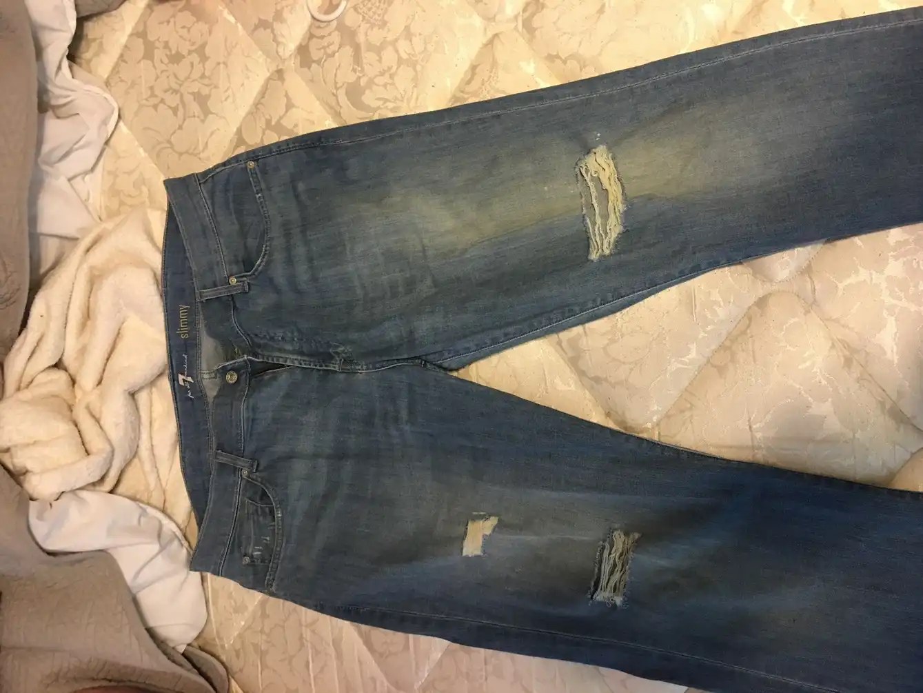 Light Blue Distressed Jeans