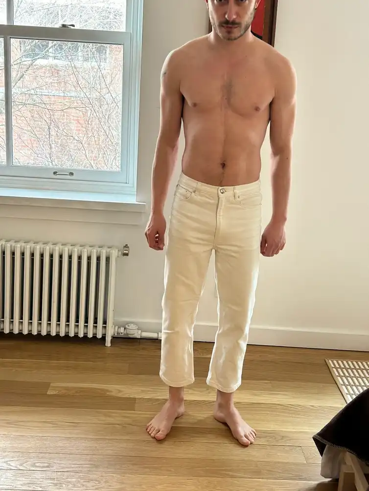 APC white skinny jeans