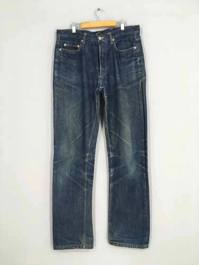 APC Jeans Beauty Faded Selvedge Slim Fit Jeans Size 32