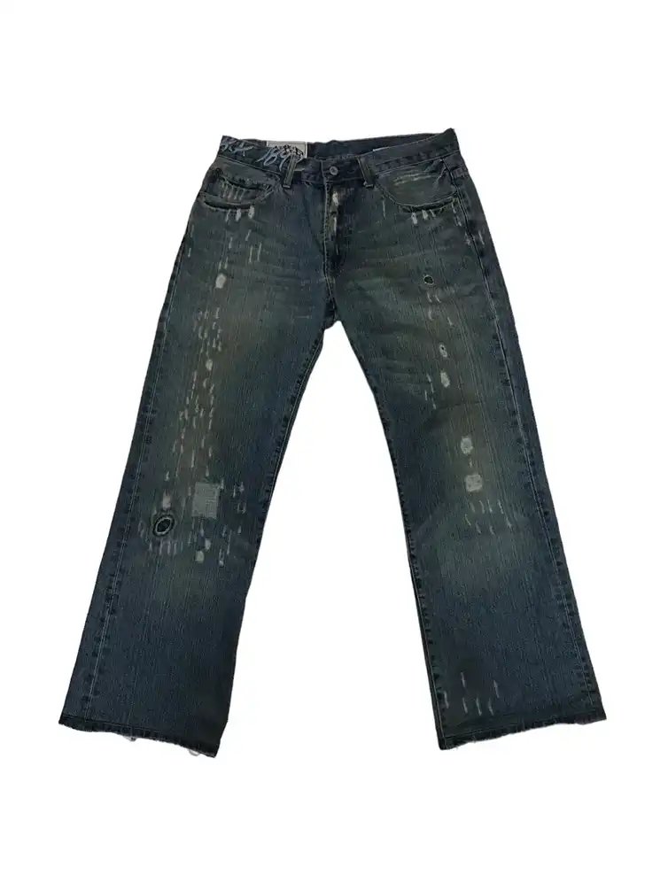 Abercrombie & Fitch Bootcut Denim Jeans Distressed