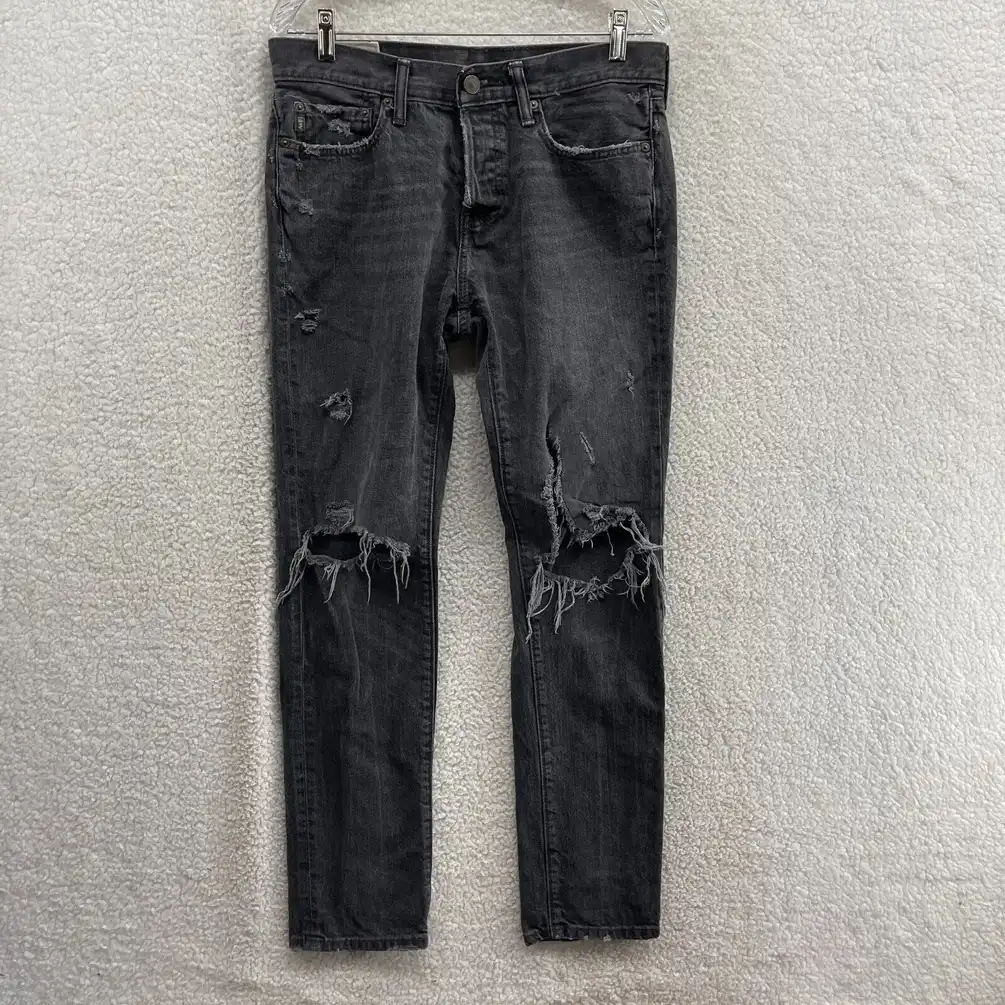 Abercrombie & Fitch Jeans Button Fly Slim Straight Distressed Denim Men's 31x32