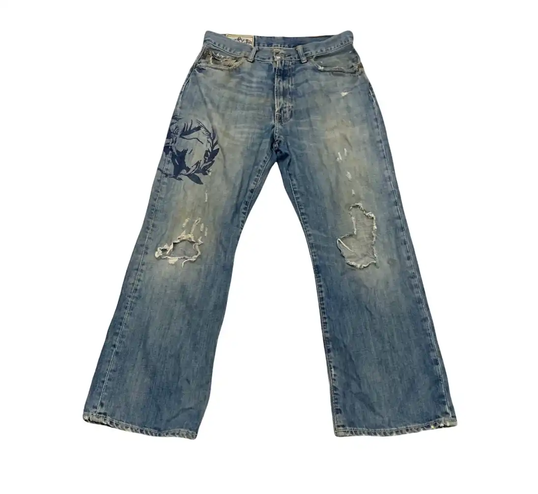 VINTAGE 80s AMBERCROMBIE & FITCH 30x30 Disstress Denim Jean
