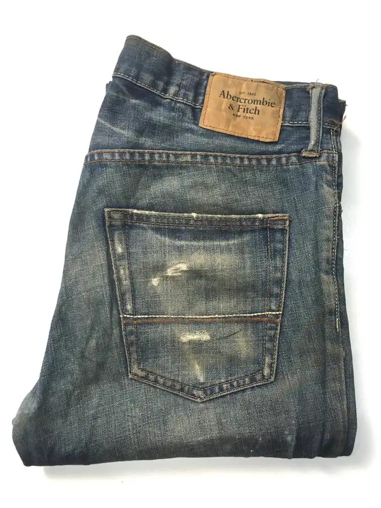 Vintage Abercrombie&Fitch low rise skinny distressed denim