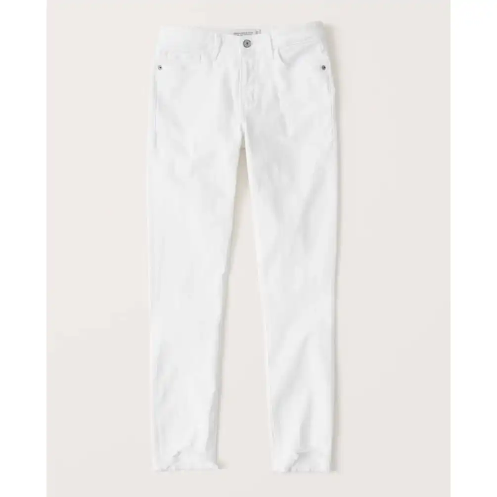 AF Ripped Mid Rise Super Skinny Ankle Jeans