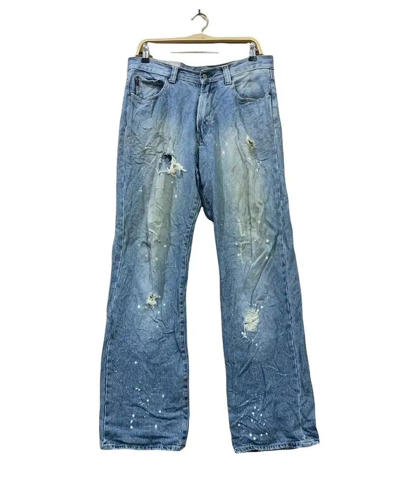 AMBERCROMBIE&FITCH 80s Paint Splatter Disstress Denim Jeans