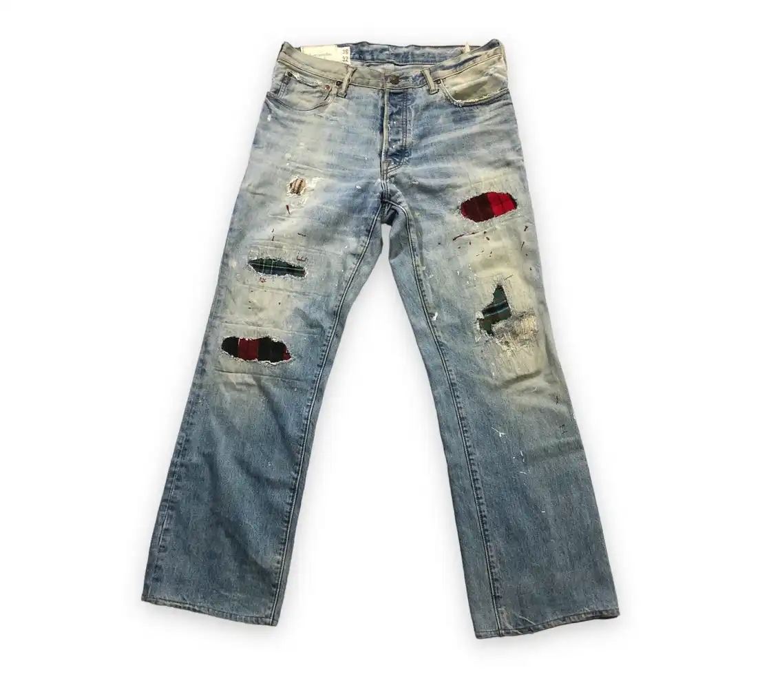 Abercrombie Distressed Patchwork Jeans