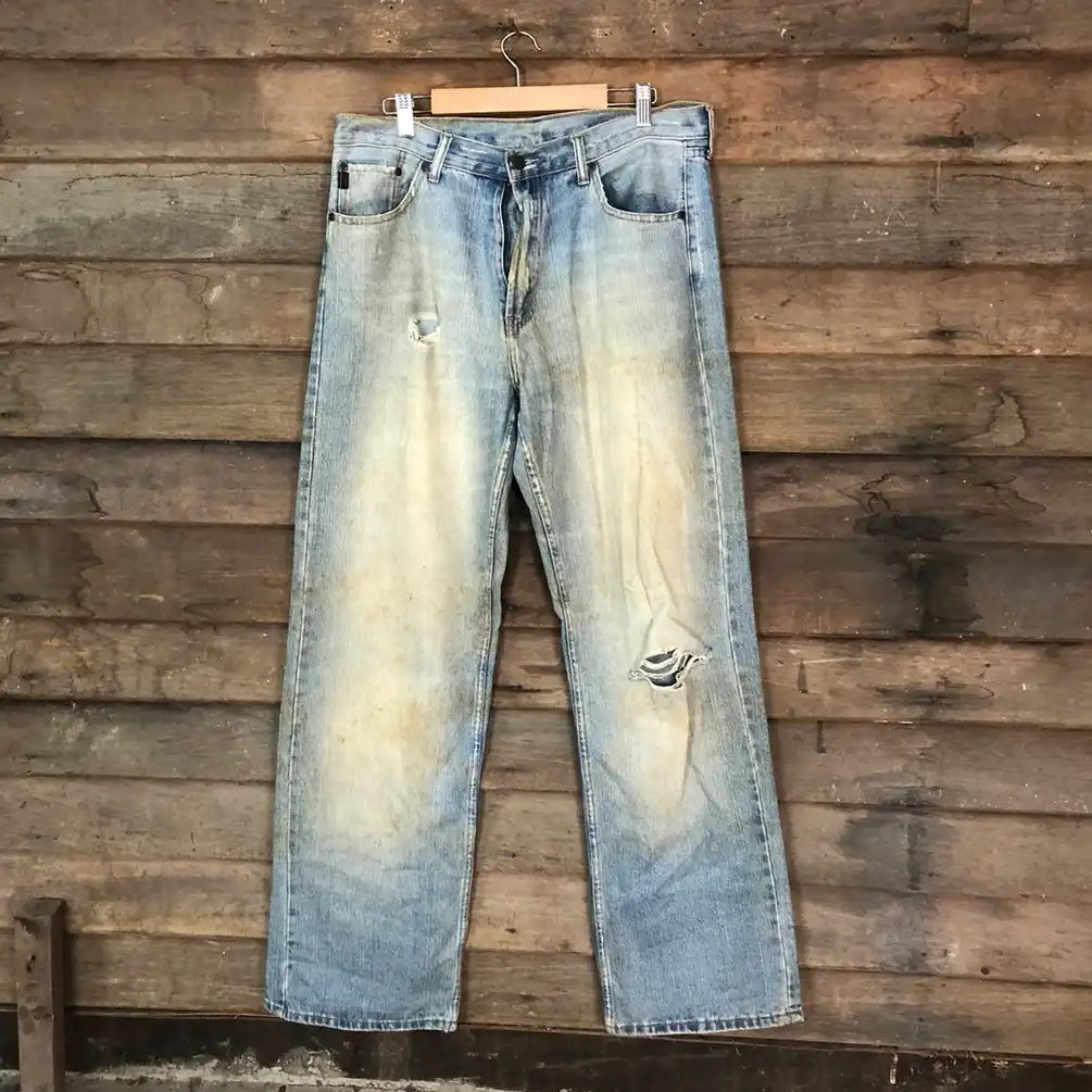 Abercrombie & Fitch Blue Distressed Denim Pants #026A
