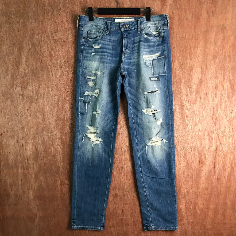 Abercrombie & fitch Distressed Patchwork Denim Pants