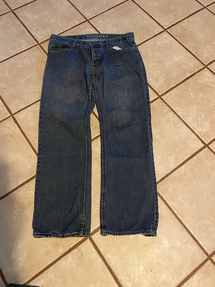 Button fly straight legs Jeans