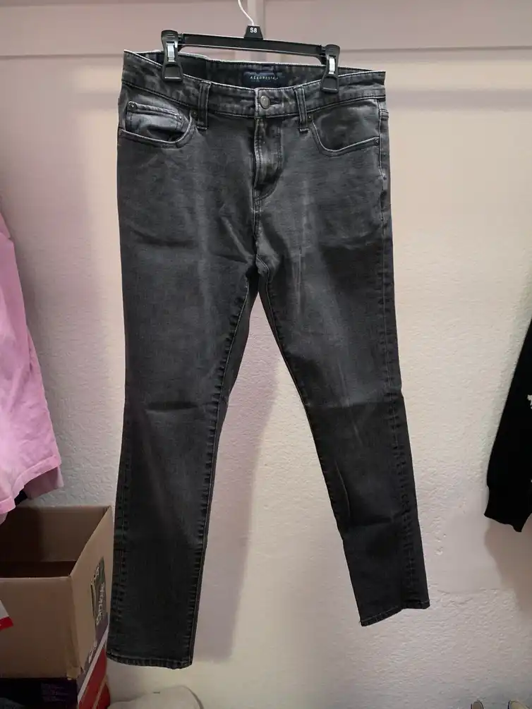 Black denim skinny jeans