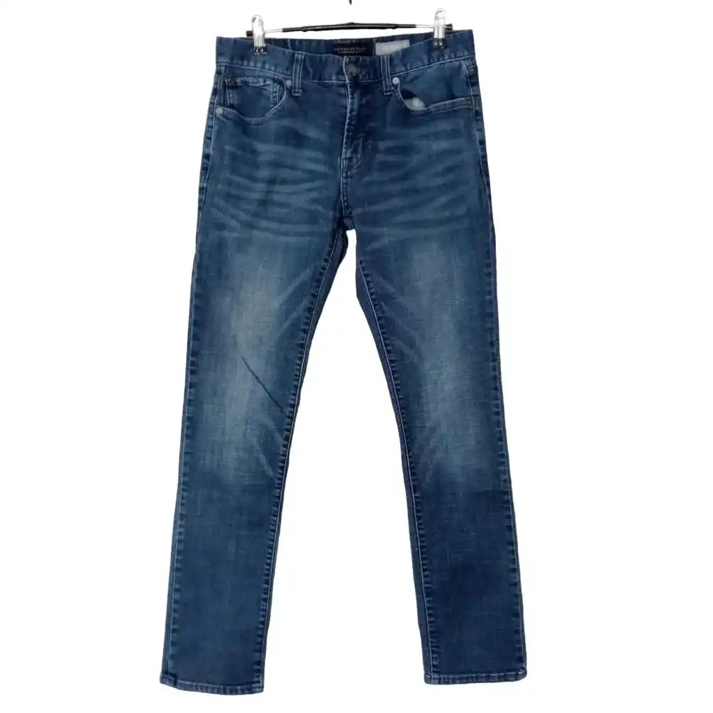 Aeropostale Mens Skinny Jeans Blue Stretch Medium Wash Pocke