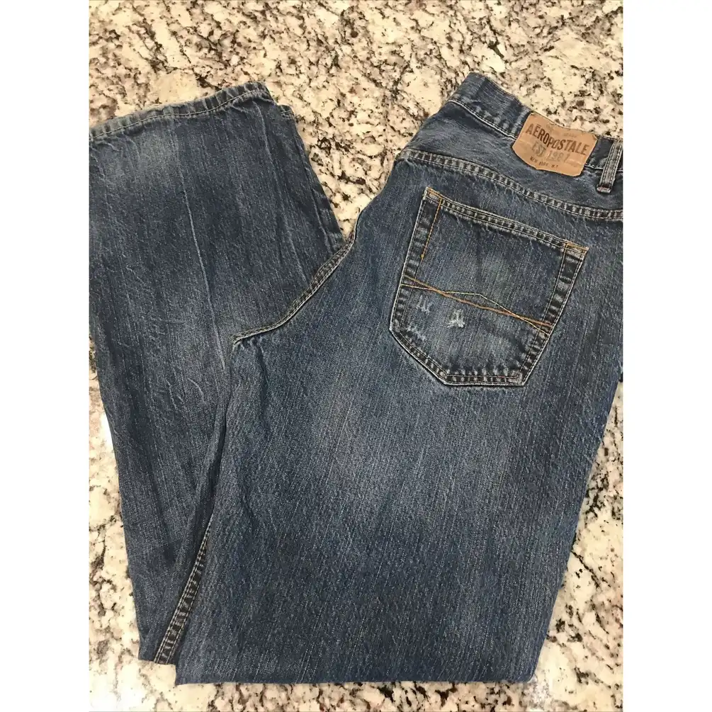 Aeropostale Comfort FitJeans Blue Denim pants men’s 38x32 Distressed