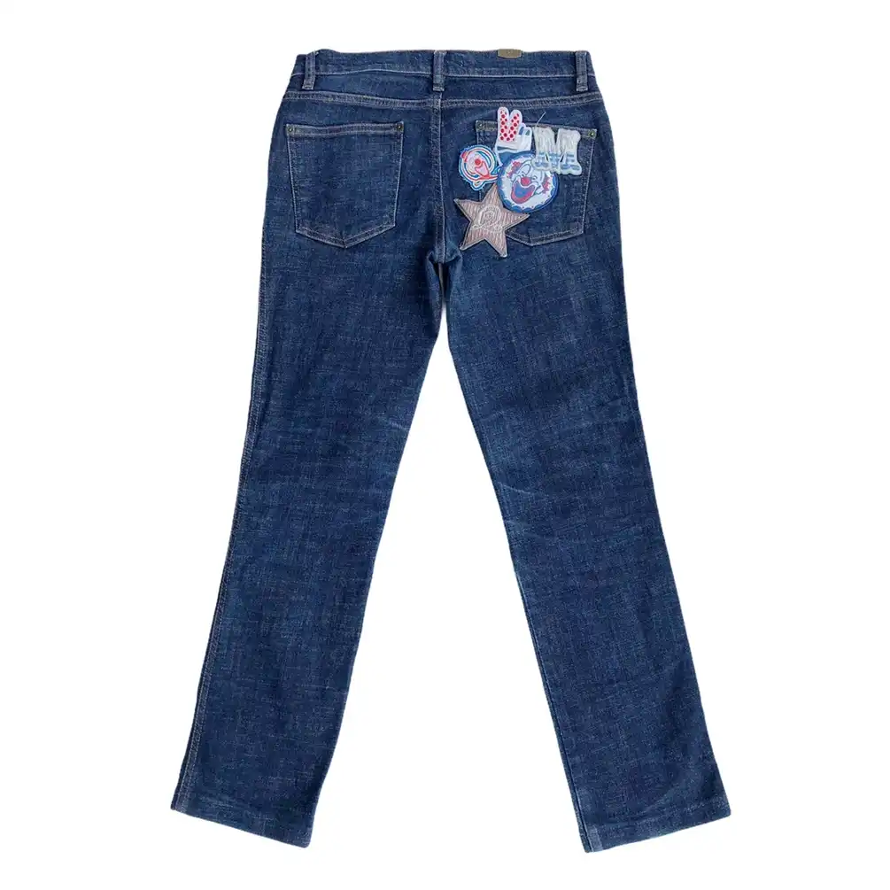Alexander McQueen Clown Appliqué Jeans
