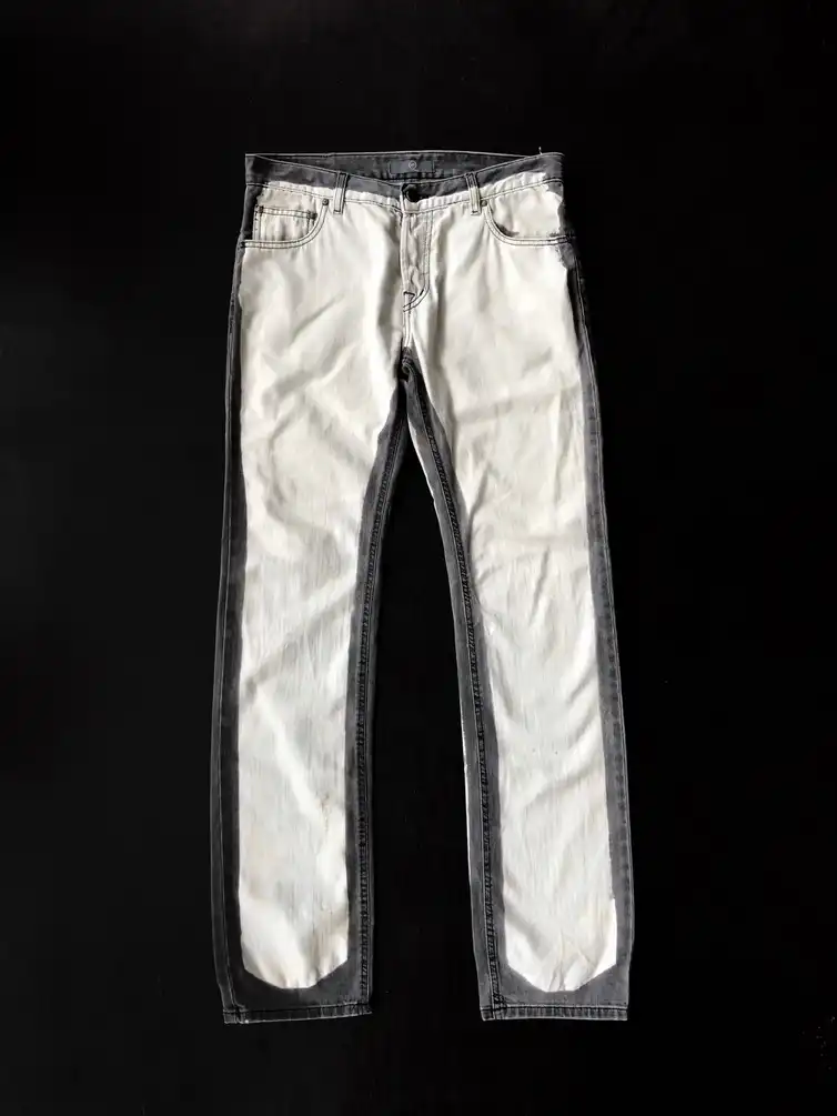 GRAIL🔥Alexander McQueen White Black Dye Slim Denim